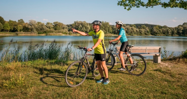 Radfahrer am Kranzberger See